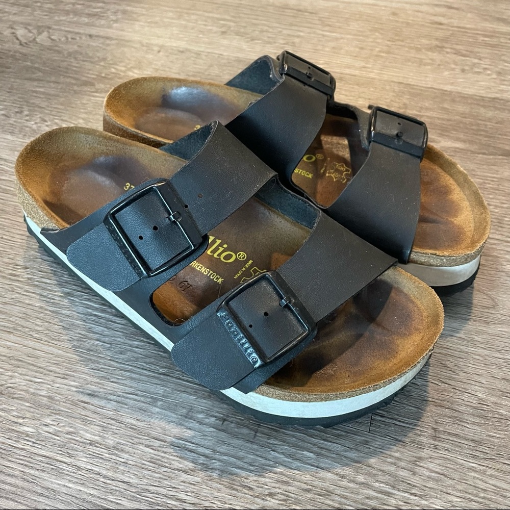 Birkenstock Black platform Sandals